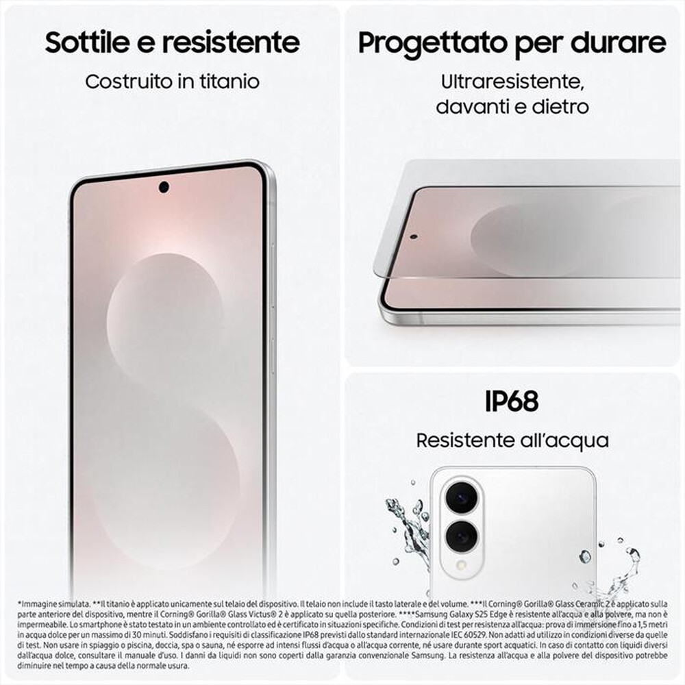 Immagine del prodotto WIND - 3 - SAMSUNG Galaxy S25 Edge 256GB-Titanium Silver