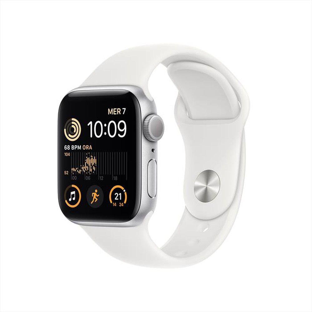 "APPLE - Watch SE GPS 40mm Regular-Argento - Bianco"