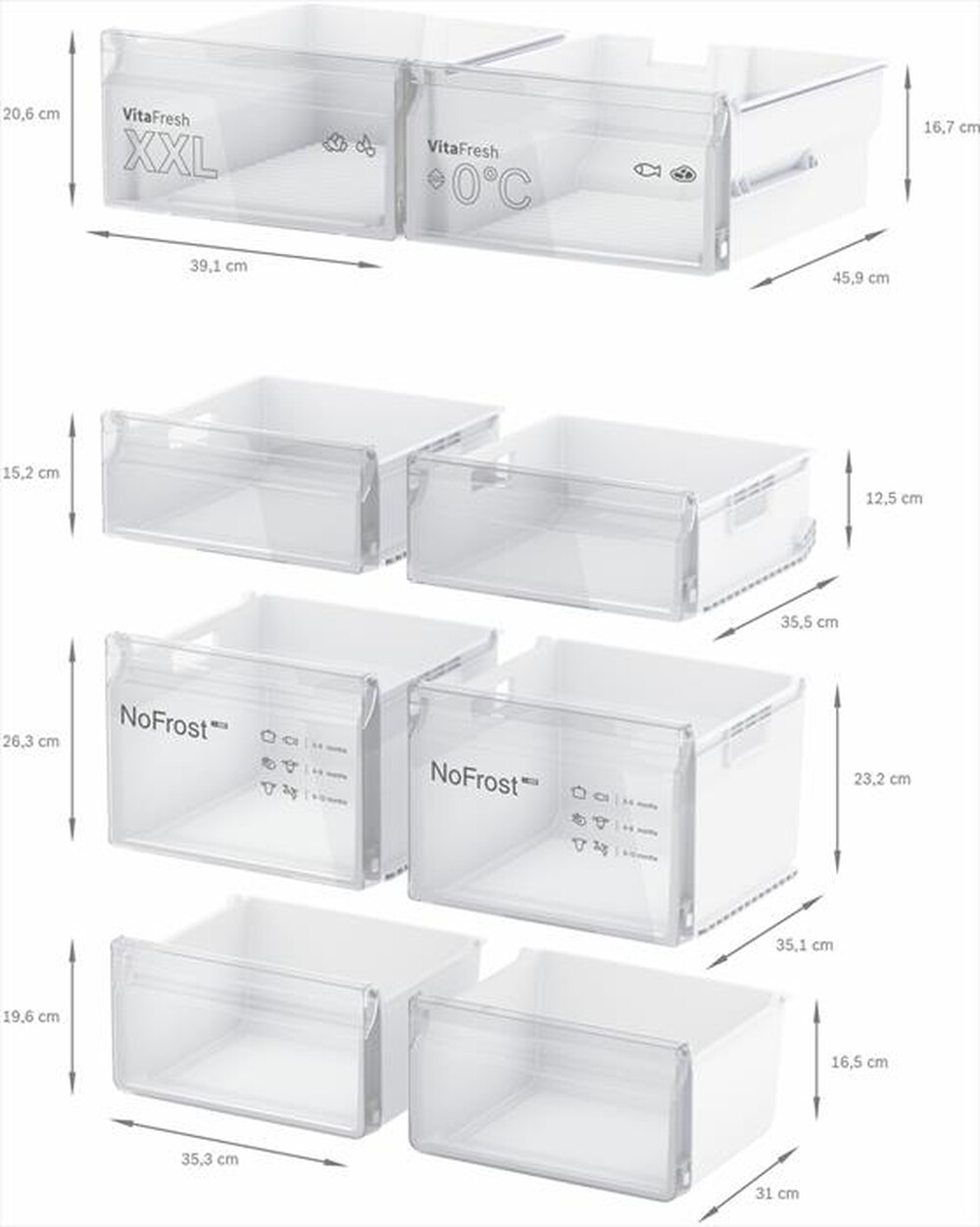 Immagine del prodotto BOSCH - Frigorifero Multidoor KFN96VPEA Classe E 183x91 cm-Acciaio anti-impronta