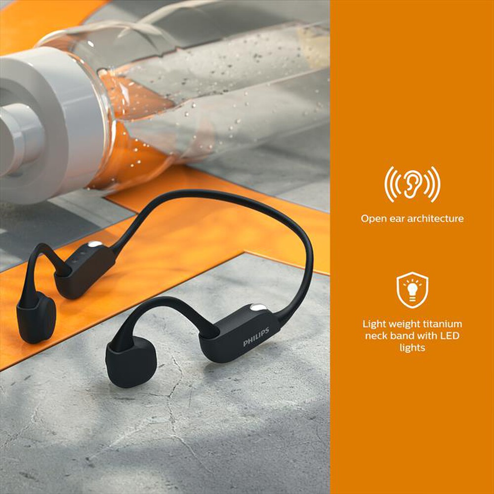 "PHILIPS - Cuffie Sport conduzione ossea TAA6606BK/00-Nero"