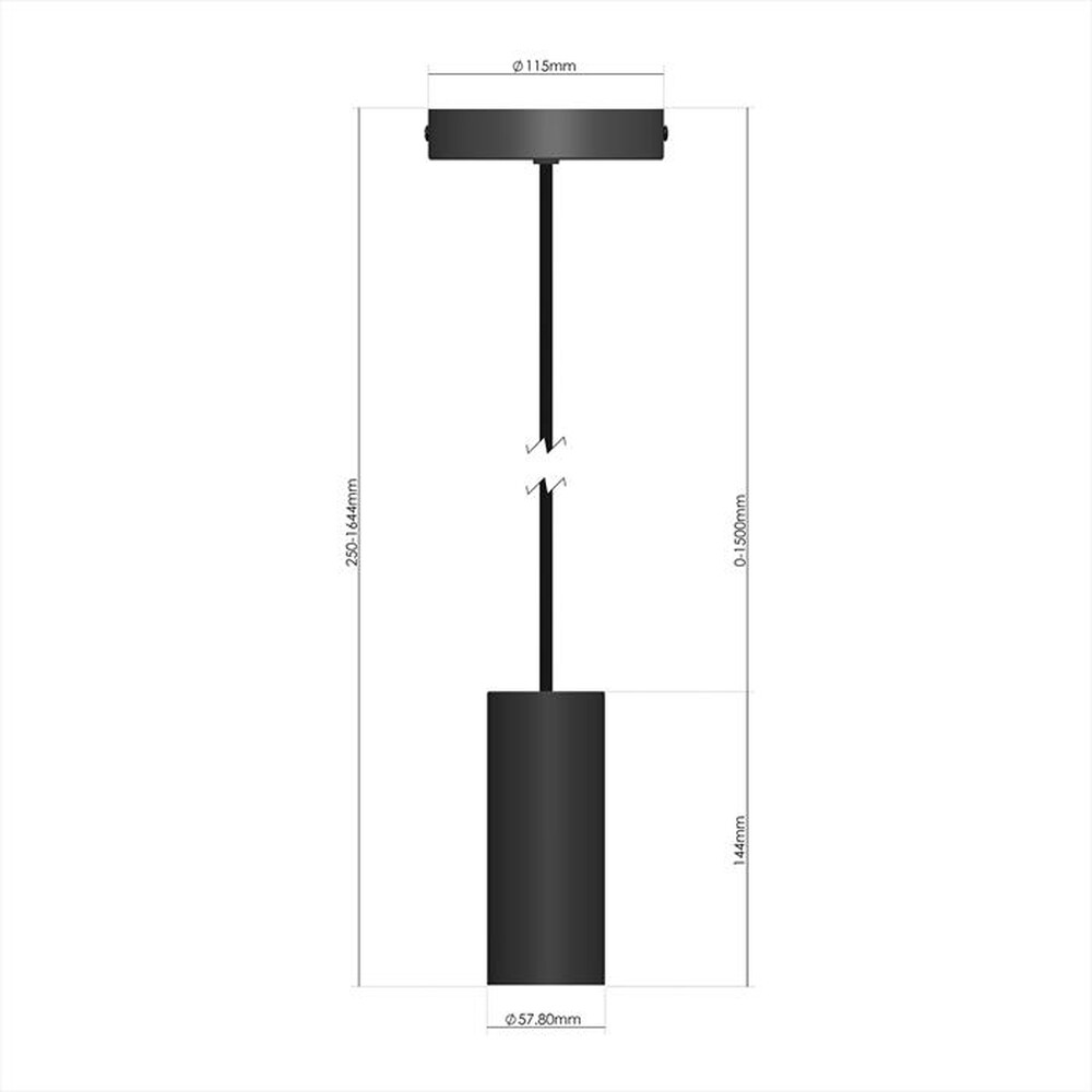 "PHILIPS - HUE LIGHTGUIDE CORDA NERA LAMPADINA NON INCLUSA-Multicolore"
