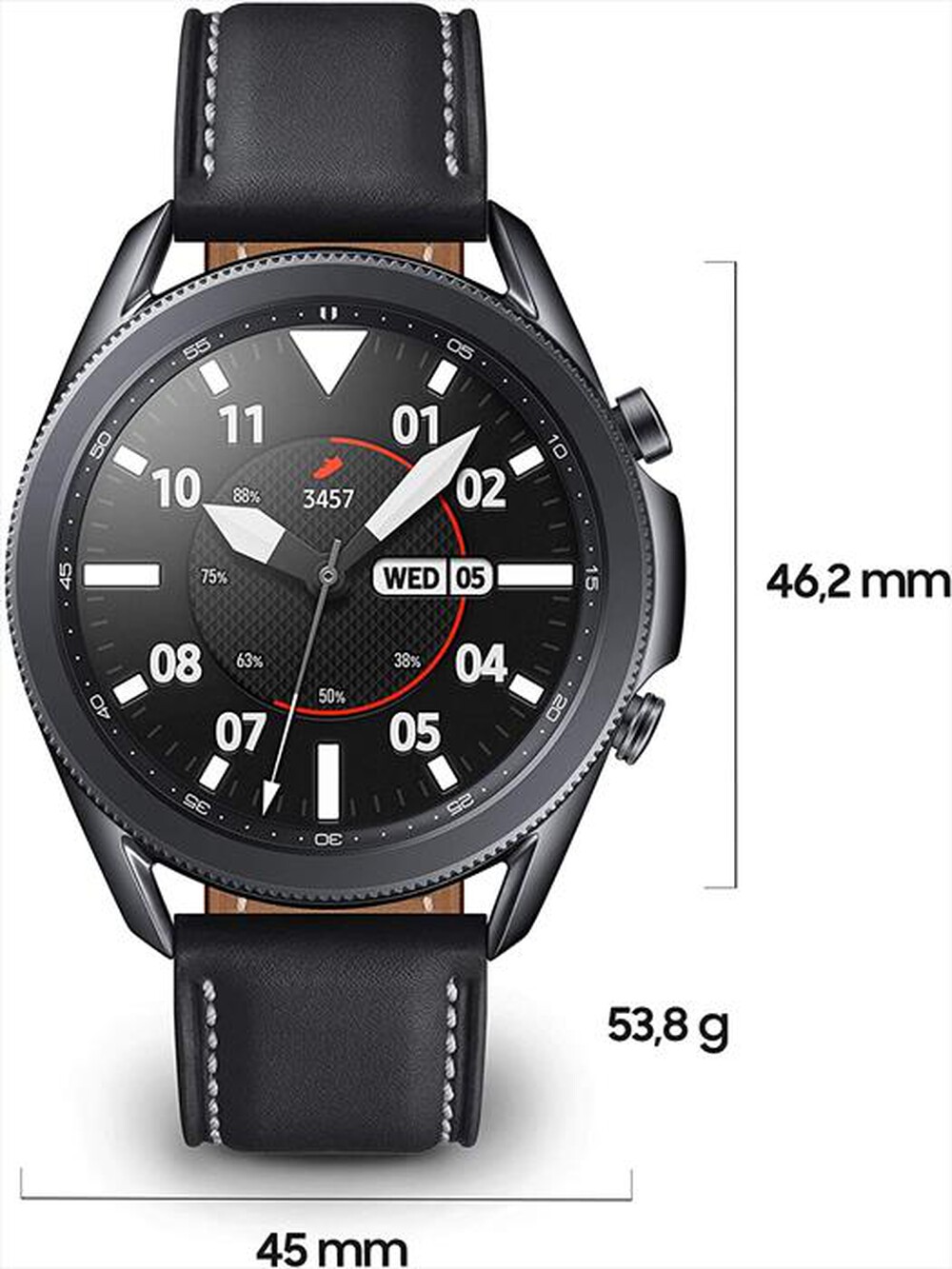 "SAMSUNG - GALAXY WATCH3 BLUETOOTH 45 MM-Mystic silver"