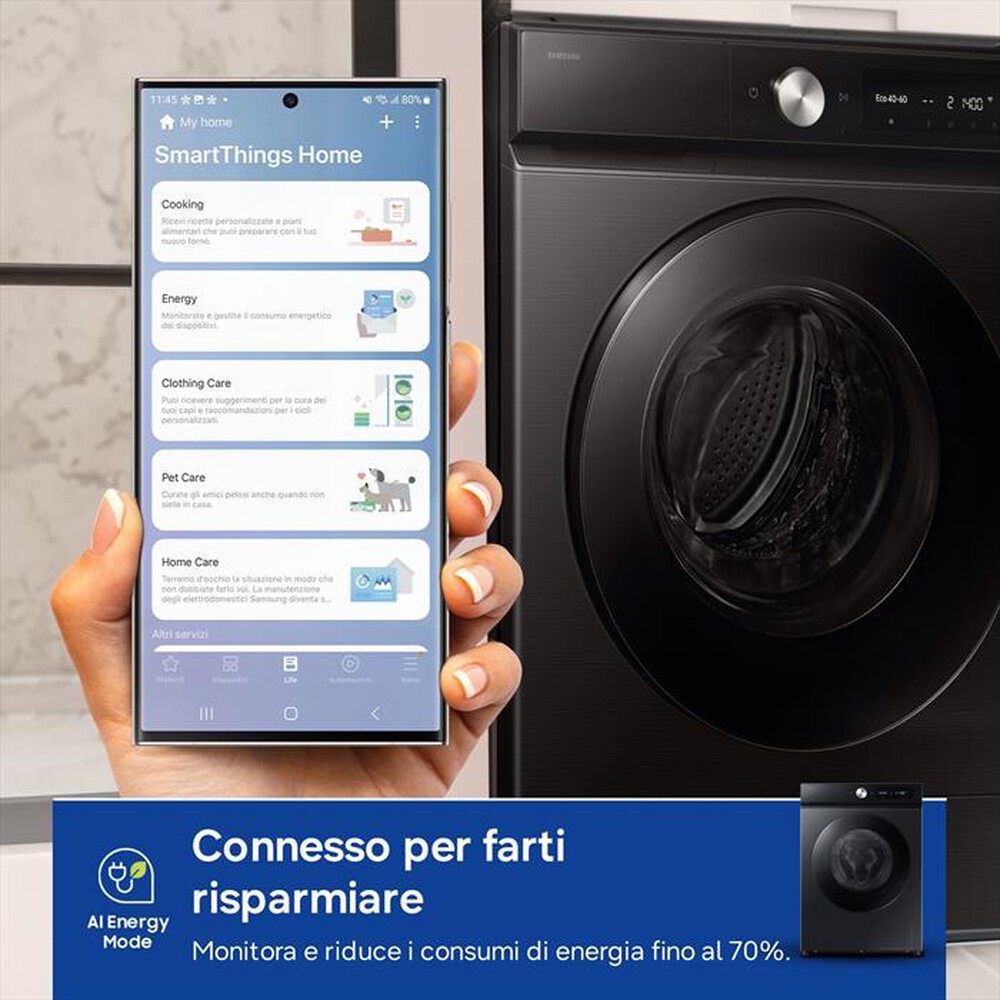 Immagine del prodotto SAMSUNG - Lavatrice WW11DB7B94GBU3 11 Kg Classe A-NERO