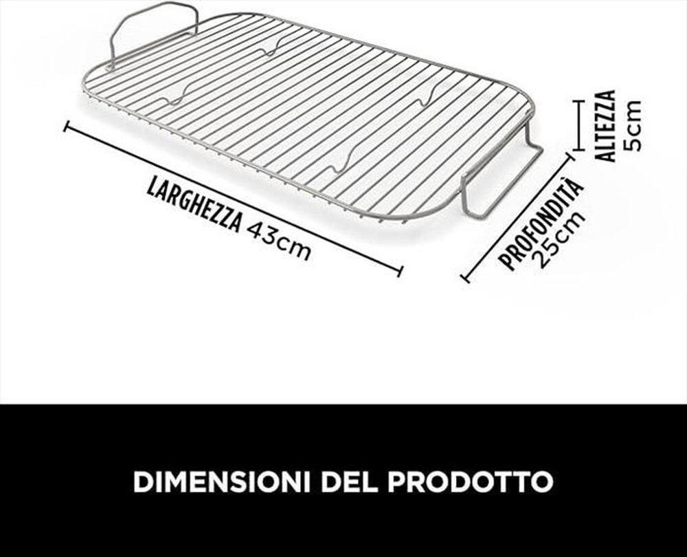 "NINJA - GRIGLIA RASTRELLIERA PER NINJA WOODFIRE XL-Acciaio"