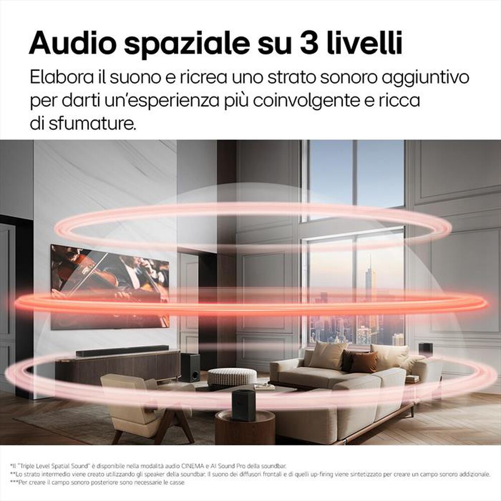 Immagine del prodotto LG - Soundbar + subwoofer S70TY-Nero