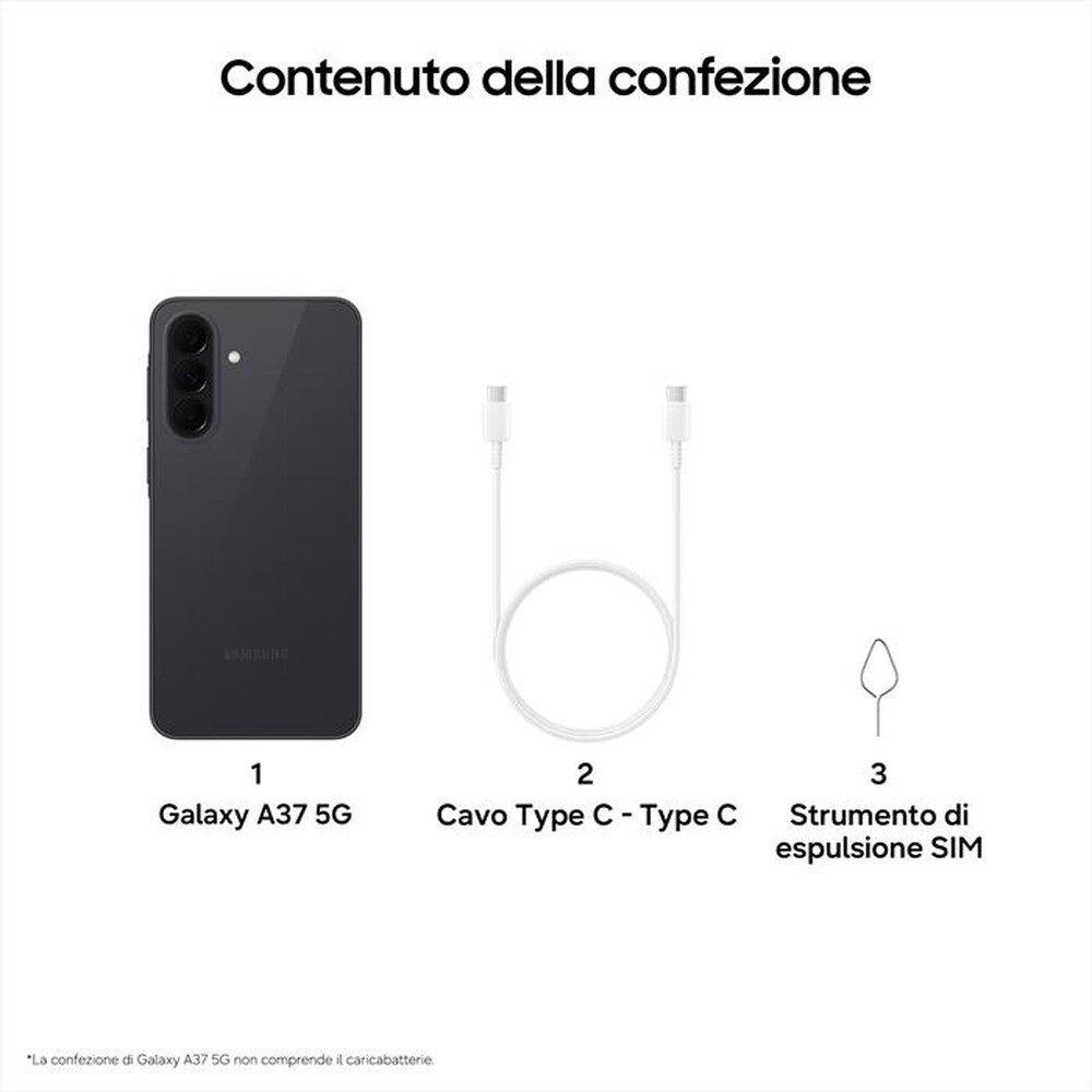 Immagine del prodotto SAMSUNG - Smartphone Galaxy A37 5G 128GB-Awesome Charcoal