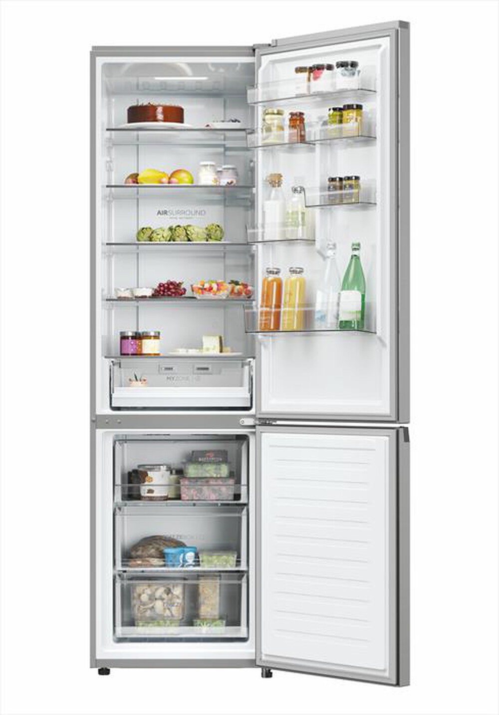 "HAIER - Frigorifero combinato HDPW3620CNPK Classe C 406 lt-Acciaio inossidabile"
