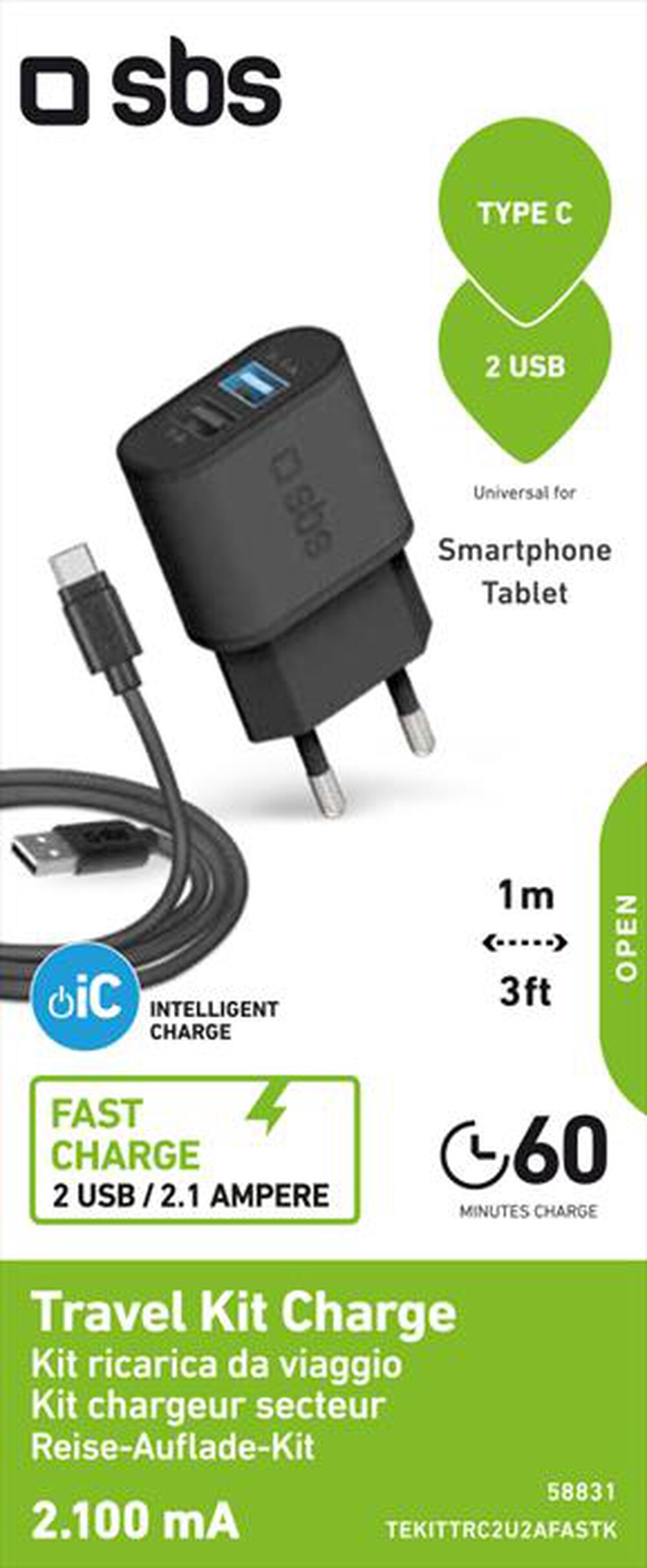 Immagine del prodotto SBS - TEKITTRC2U2AFASTK-nero