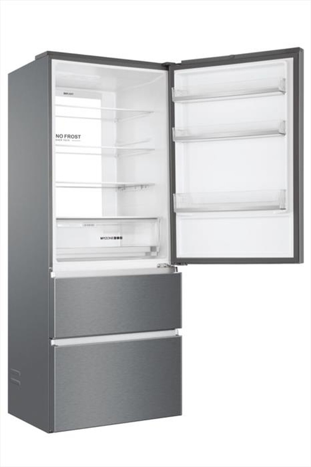 Immagine del prodotto HAIER - Frigorifero combinato HTOPMNE7193 Classe E 450 lt-Platino, Stainless steel
