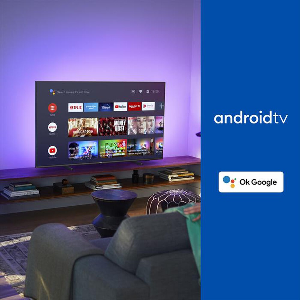 "PHILIPS - SMART TV AMBILIGHT ANDROID TV 4K 65\" 65PUS7906/12-Black"