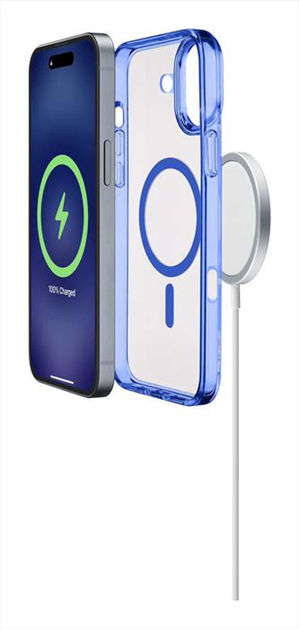 "CELLULARLINE - Cover case ICONIC MAG per iPhone 16-Blue"