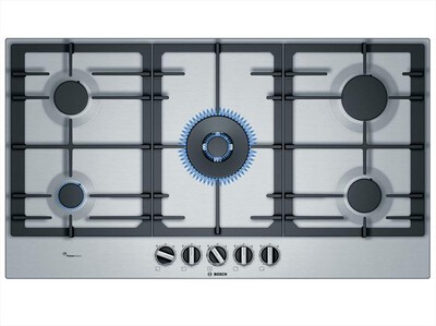 BOSCH - Piano cottura a gas PCR9A5B90 5 fuochi 91,5cm-Acciaio inox
