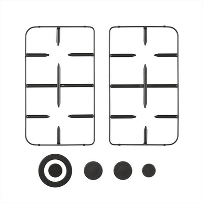 GLEM GAS - GRP1466T 2 griglie-Nero mat