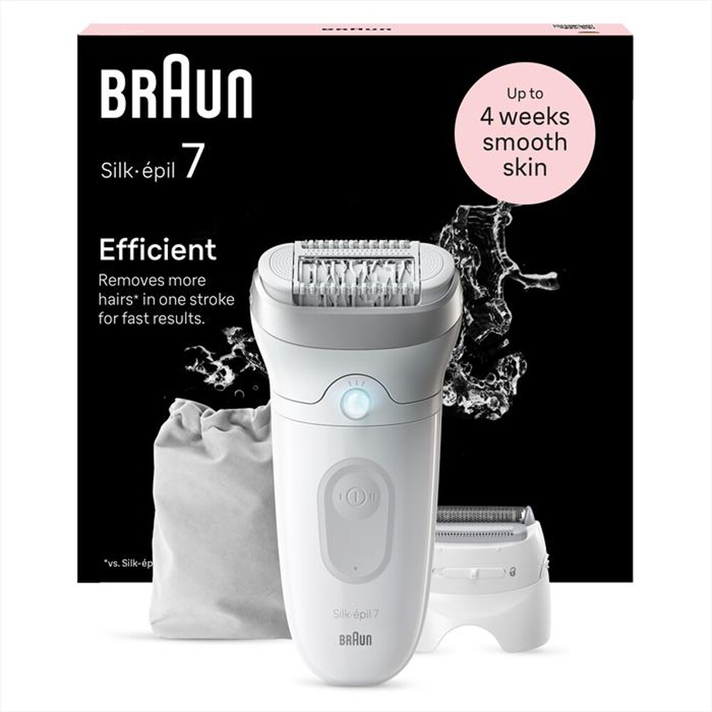 "BRAUN - Epilatore SILK-ÉPIL 7 7-041-BIANCO/ARGENTO"