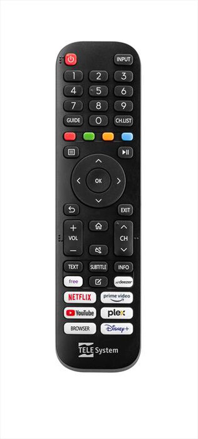 TELESYSTEM - TELECOMANDO ORIGINALE IN BLISTER PER SMART TV VIDA-BLACK