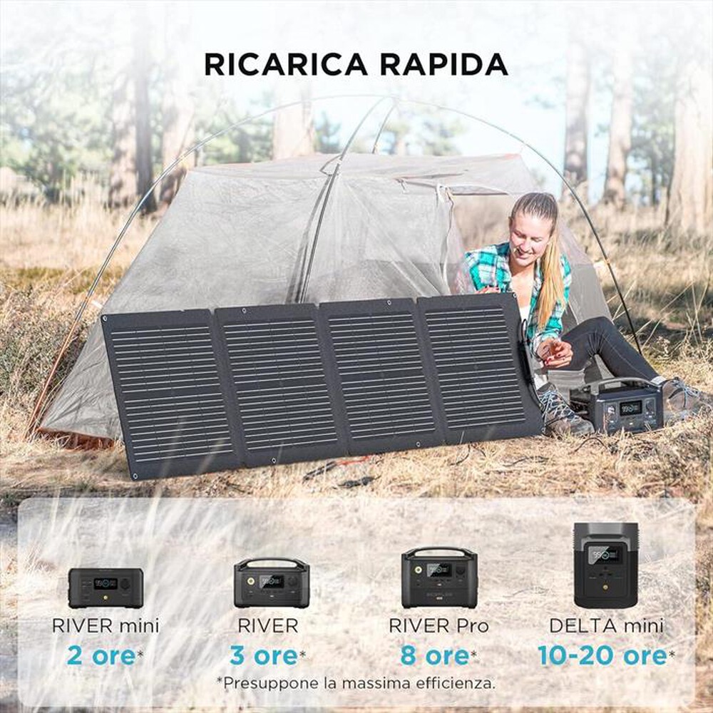 "ECOFLOW - Pannello solare portatile 110W-nero"