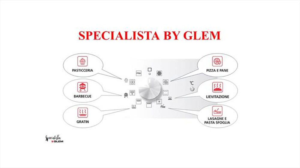"GLEM GAS - Forno incasso elettrico GFS92IX-S6 Classe A"