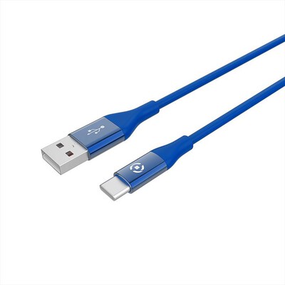 CELLY - USBTYPECCOLORBL CAVO USB-C COLORE BLU-Blu/Silicone