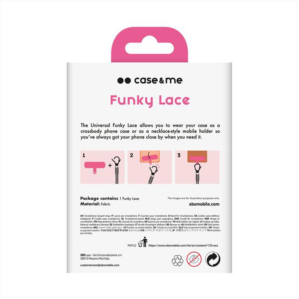 Immagine del prodotto CASEME - Laccio universale per smartphone CMUNILACEPATCH1-Fucsia