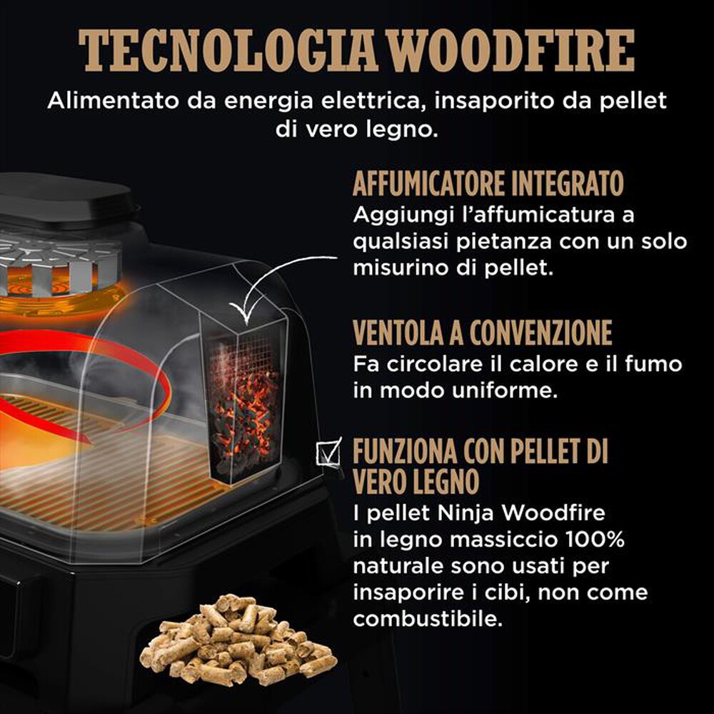 "NINJA - Barbecue elettrico Woodfire Pro Connect XL OG901EU-Blu"