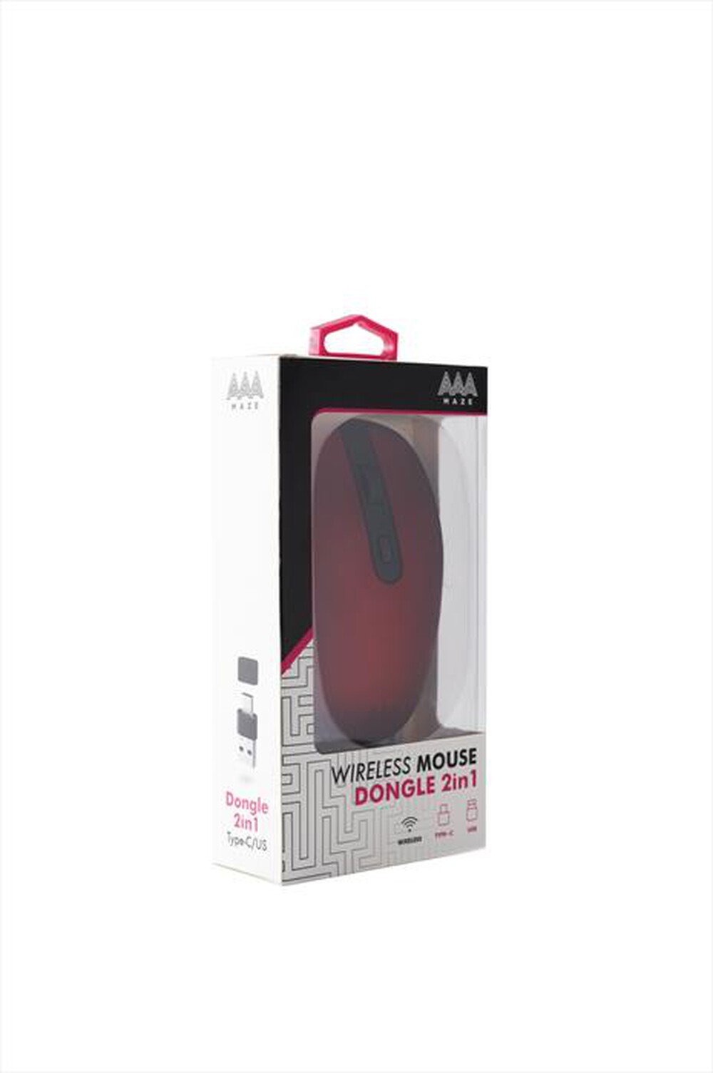 "AAAMAZE - MOUSE WRLS DONGLE-Rosso"