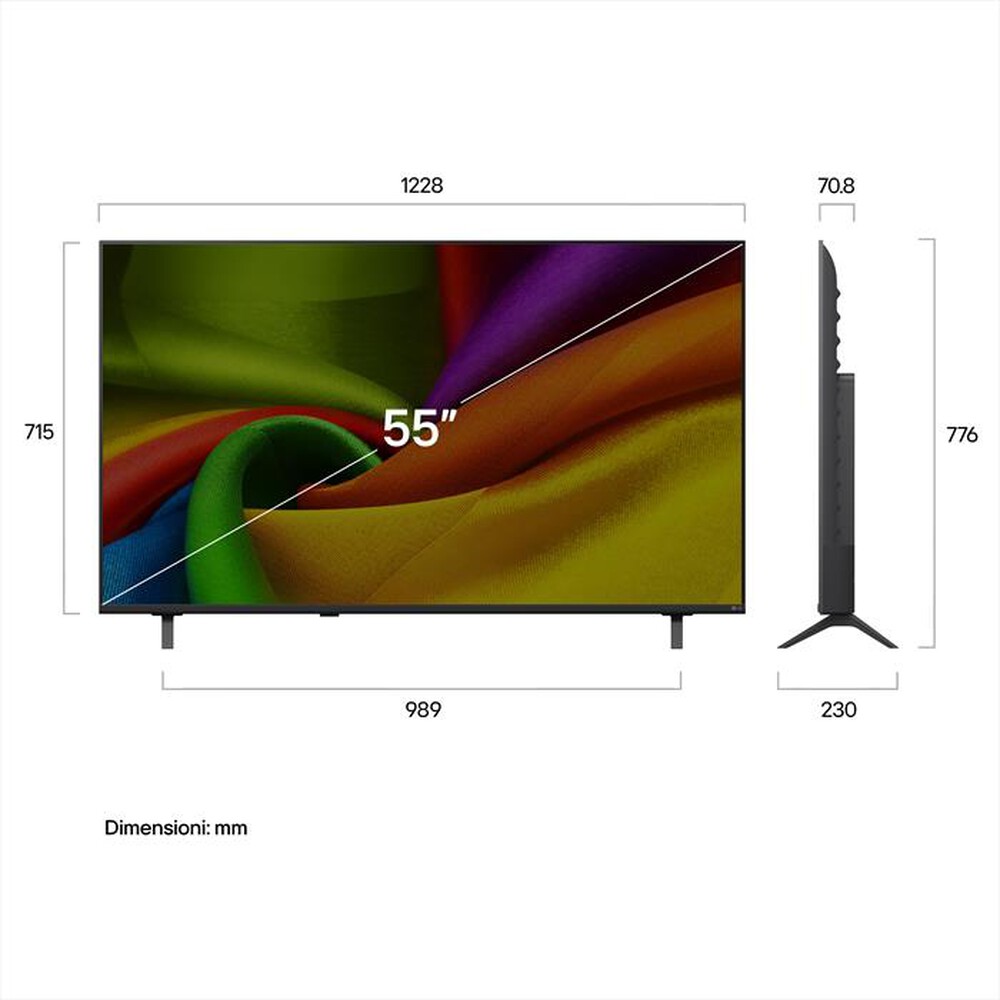 Immagine del prodotto LG - NANO 4K UHD AI NU90 55NU900B6LA-Charcoal Black