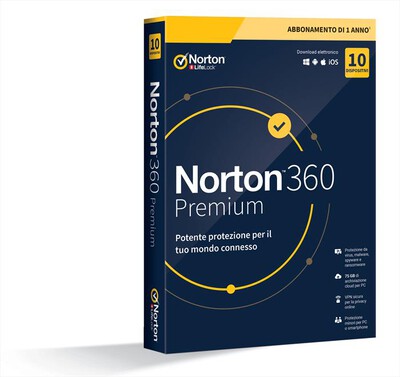 NORTON - Norton 360 Premium 2020 - 10Disp 12M 75GB - 