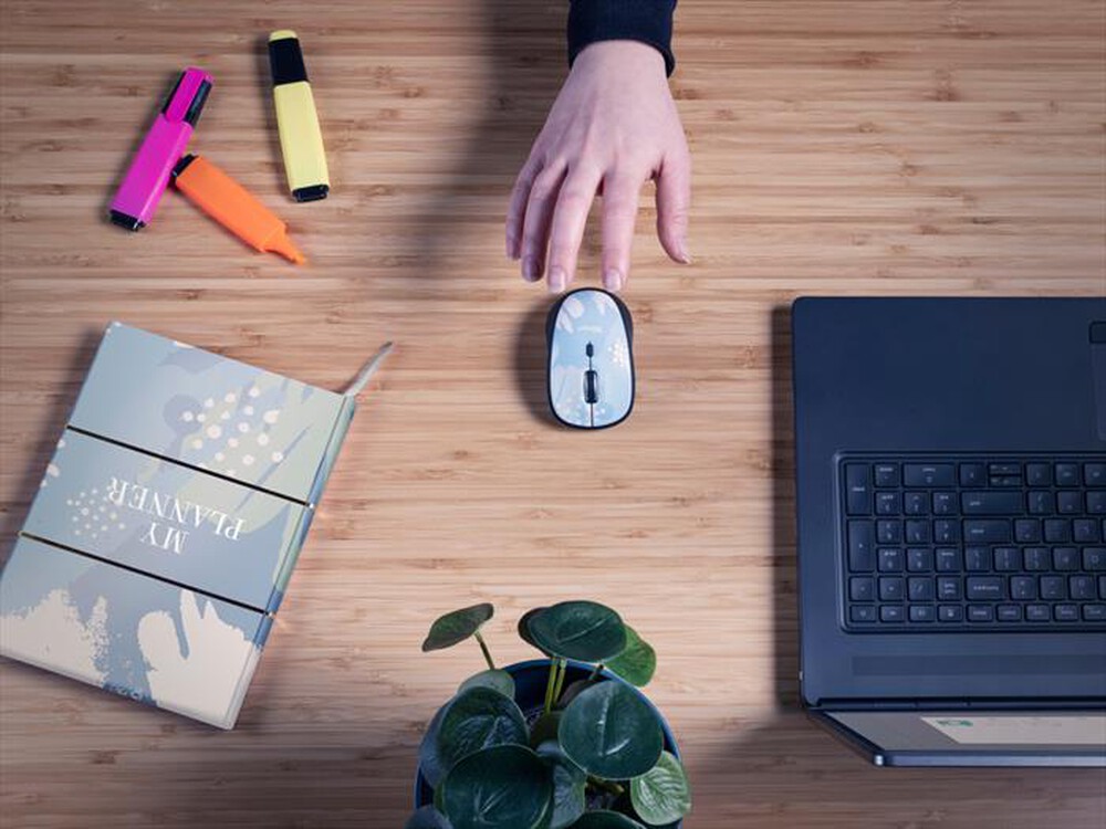 "TRUST - YVI WIRELESS MOUSE-blue brush"