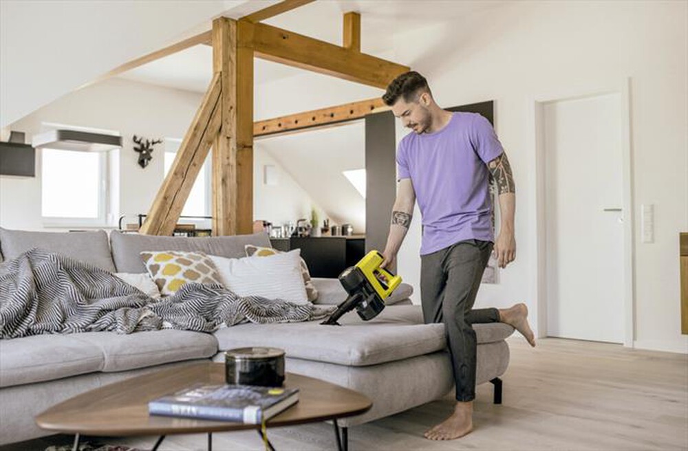 "KARCHER - Scopa elettrica VC 4 Cordless myHome-Nero/Giallo"