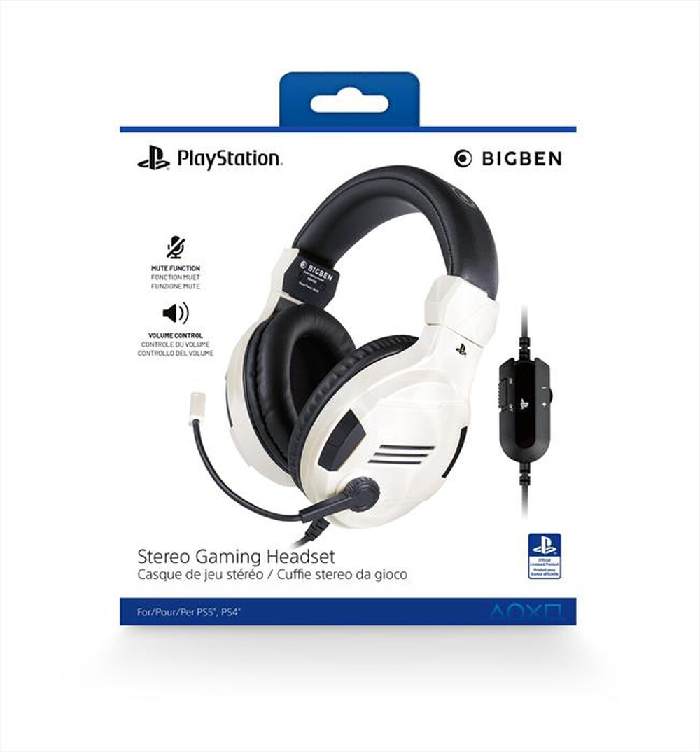 "BIG BEN - CUFFIE GAMING STEREO V3 PS5-Nero/Bianco"
