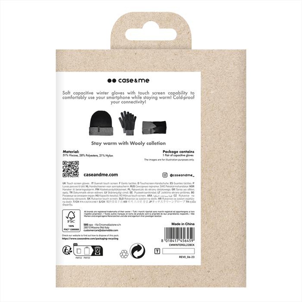 Immagine del prodotto SBS - Guanti touch CMWINTERGL22BCK