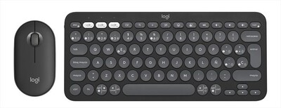 LOGITECH - Tastiera + Mouse Pebble 2 Combo-Graphite
