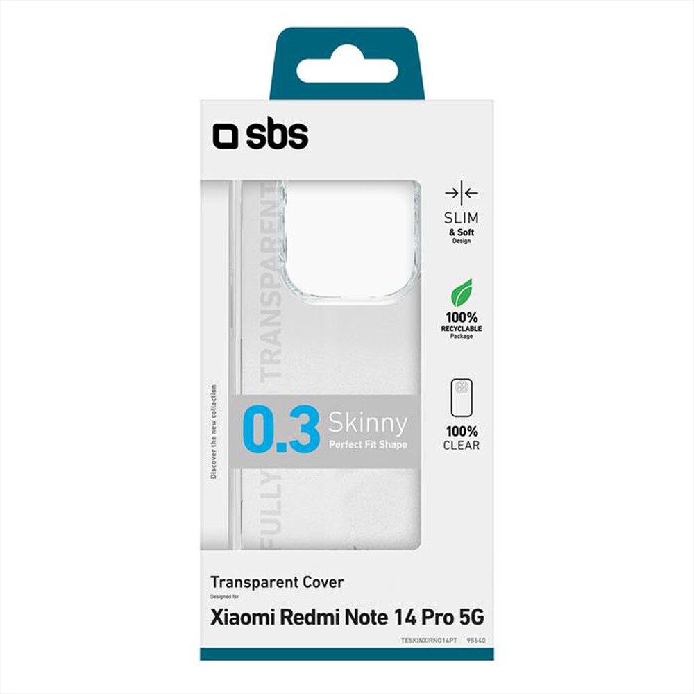 Immagine del prodotto SBS - Cover in TPU per Xiaomi Redmi Note 14 Pro-Trasparente