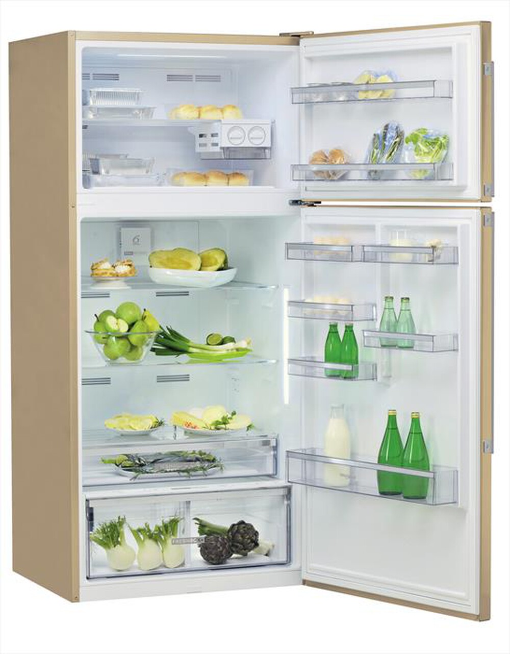 "WHIRLPOOL - Frigorifero 2 porte W84TE 73 M Classe D 587 lt-Beige"