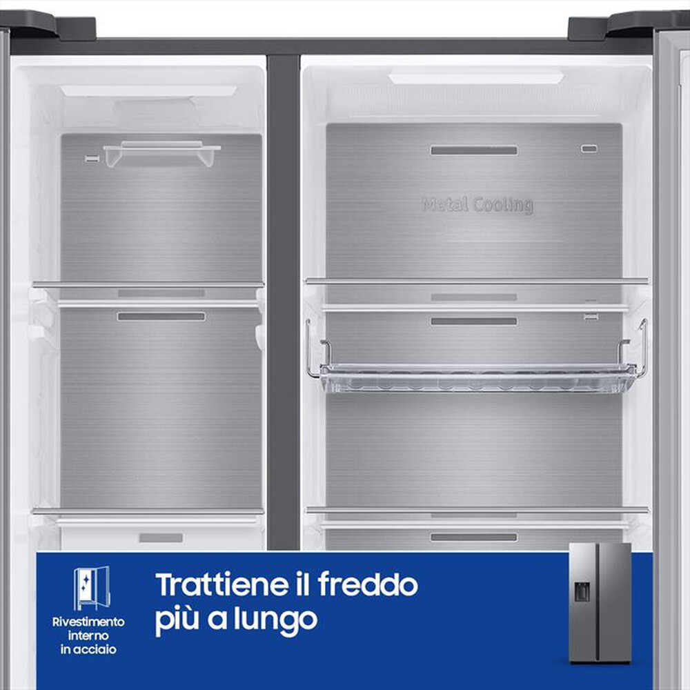 Immagine del prodotto SAMSUNG - Frigorifero side by side RS80F67KCTEF Classe C-Inox