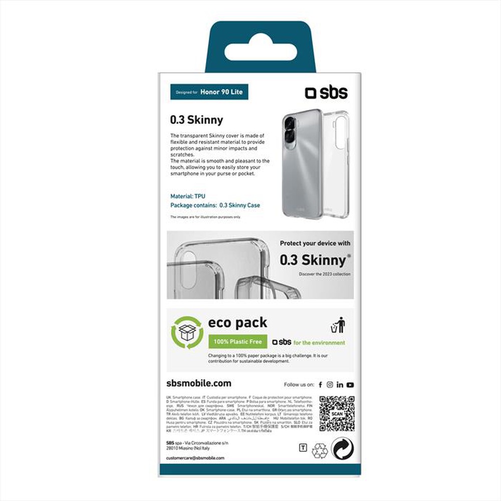Immagine del prodotto SBS - Cover Skinny TESKINHO90LT per Honor 90 Lite-Trasparente