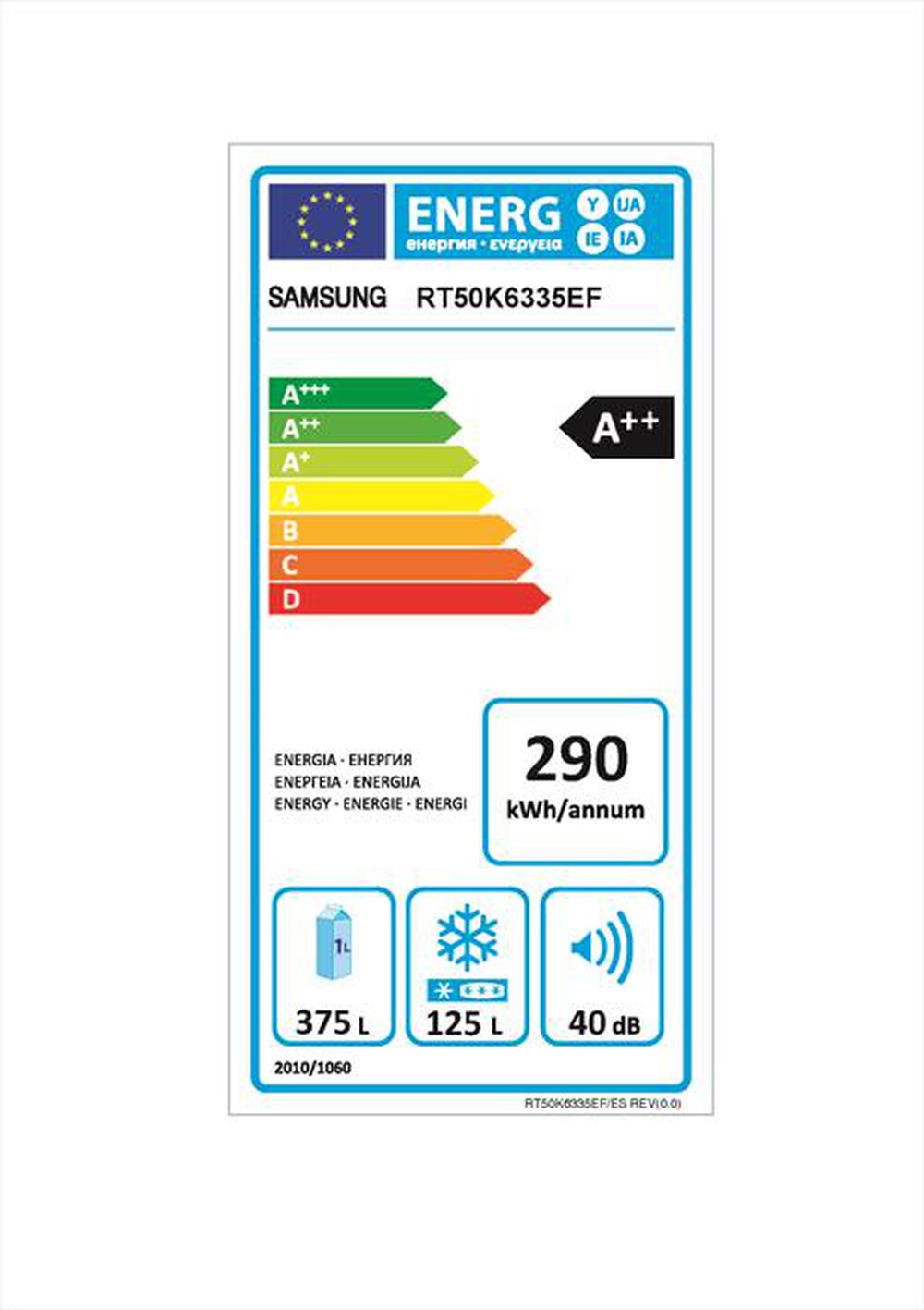 "SAMSUNG - Frigorifero 2 porte RT50K6335EF Classe F 516lt-SABBIA"