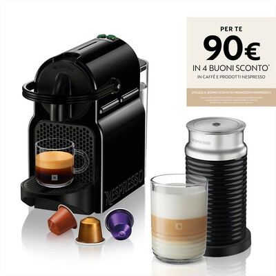 DE LONGHI - EN80.BAE Inissia & Aeroccino NESPRESSO-Nero