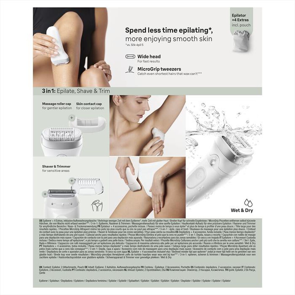 Immagine del prodotto BRAUN - Epilatore Silk &eacute;pil 7 LEGEPIL SE7-041 BOX MN-GRIGIO/ARGENTO