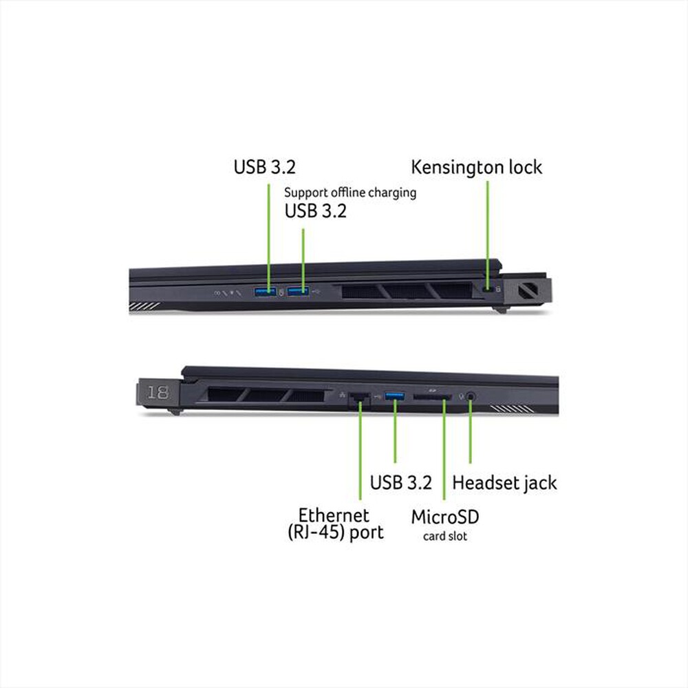 "ACER - NOTEBOOK GAMING PREDATOR HELIOS 18 AI PH18-73-91LK-Nero"
