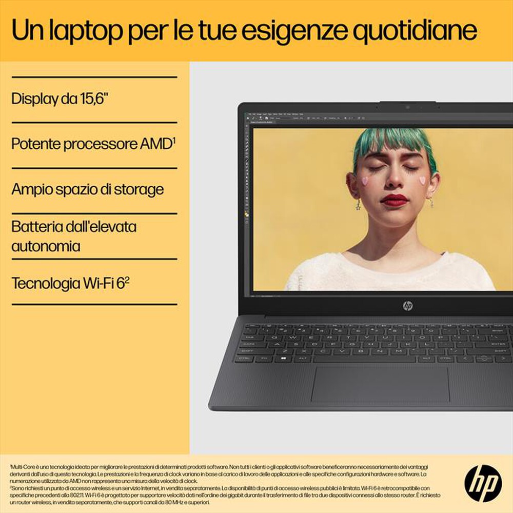 "HP - Notebook 15.6\" AMD Ryzen 3 512GB SSD 15-FC0044NL-Chalkboard Gray"