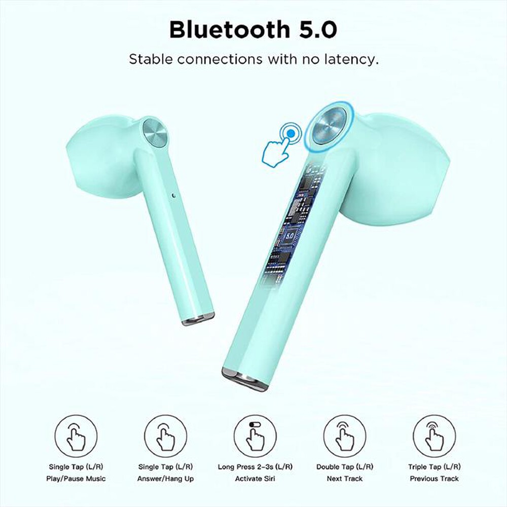 "LENOVO - HT30 AURICOLARI BLUETOOTH RICARICA WIRELESS-VERDE"