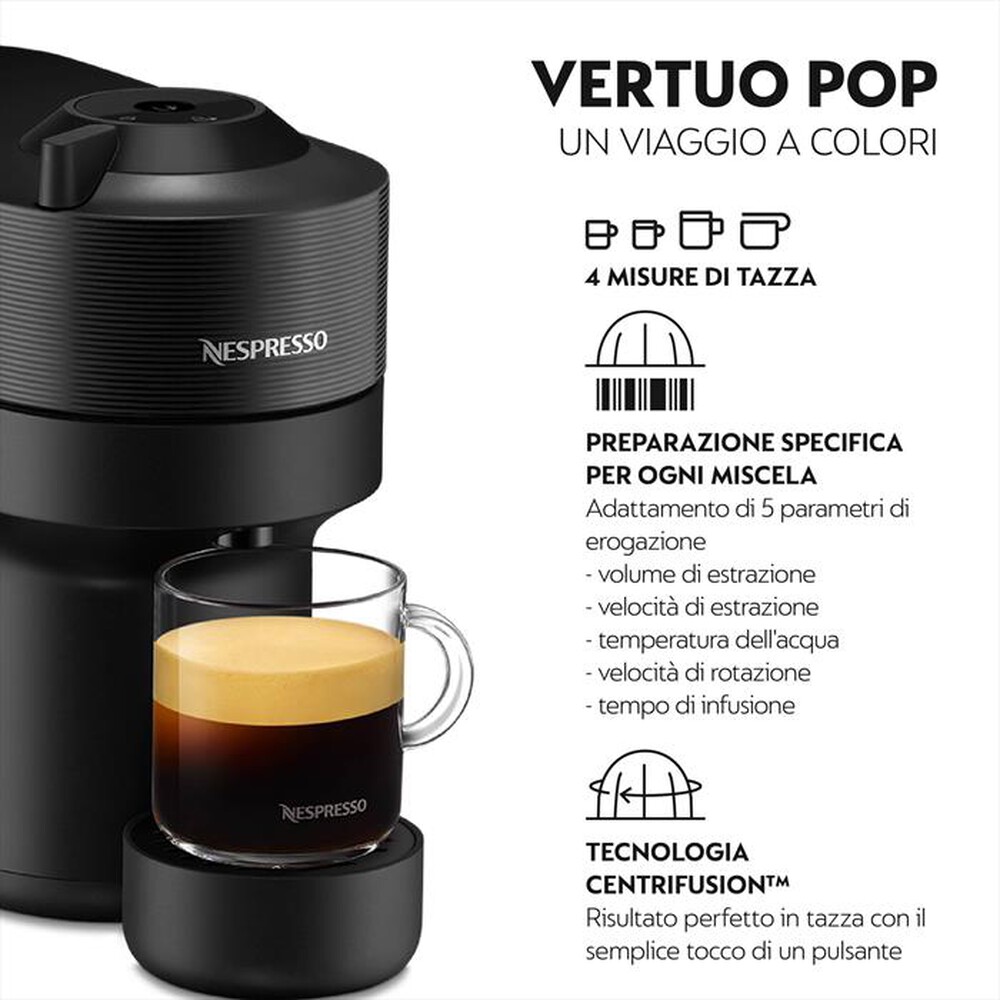 "DE LONGHI - Macchina da caffè VERTUO POP ENV90.B Nespresso-Nero"