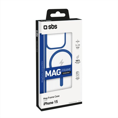 SBS - Cover Mag Frame iPhone 15 TEMAGCOLIP1561B-Blu