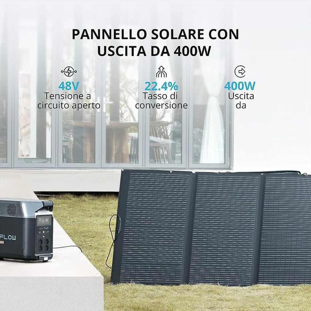 "ECOFLOW - Pannello solare portatile 400W-nero"