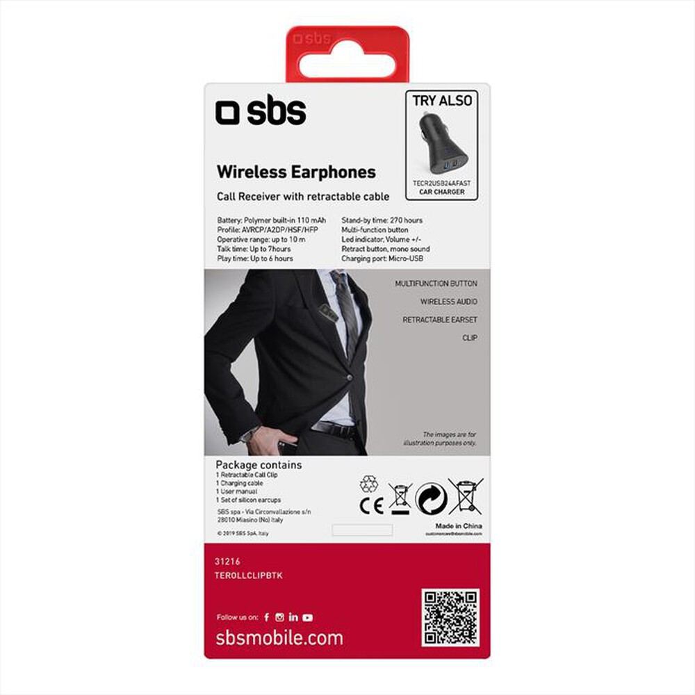 Immagine del prodotto SBS - TEROLLCLIPBTK-Nero