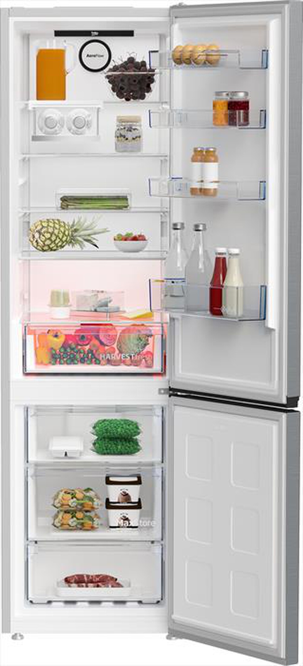 "BEKO - Frigorifero combinato B5RCNE405HXB Classe D 355 lt-Metal Look"