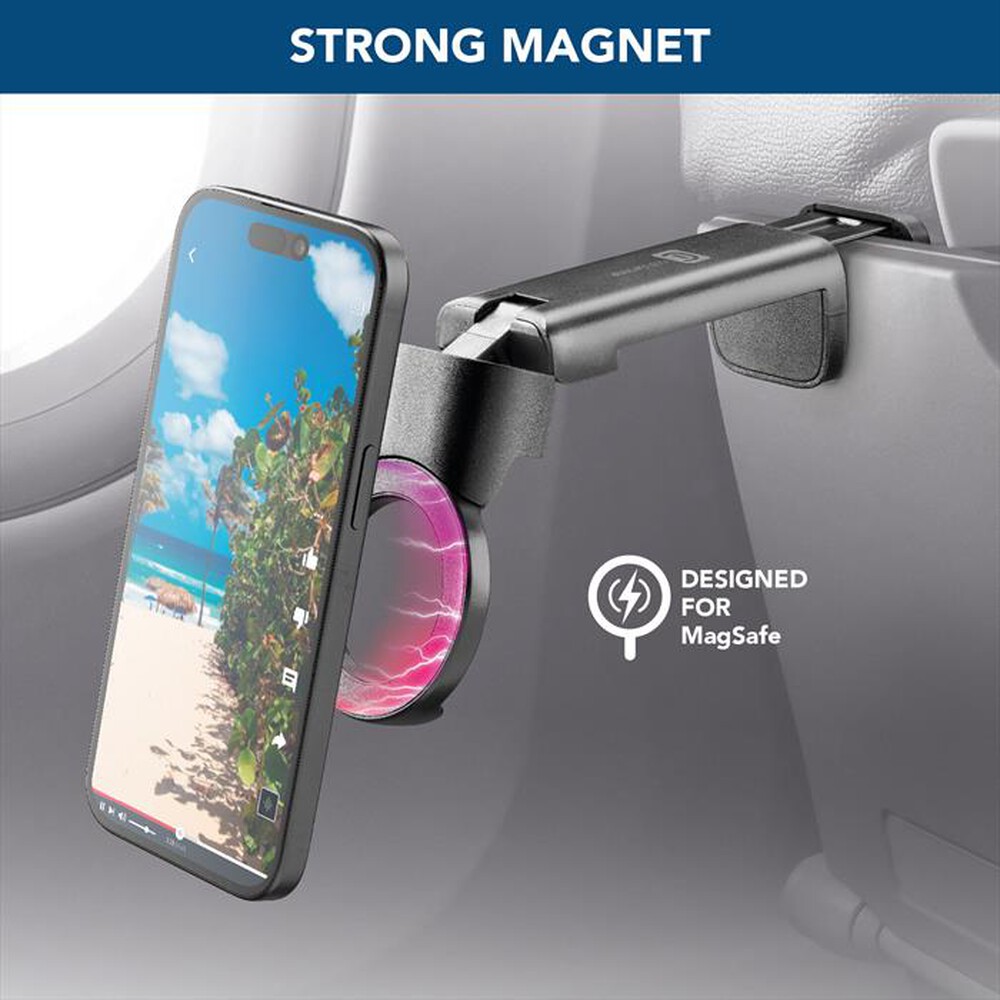 Immagine del prodotto CELLULARLINE - Supporto passivo MAG TRAVEL HOLDER per iPhone-Nero