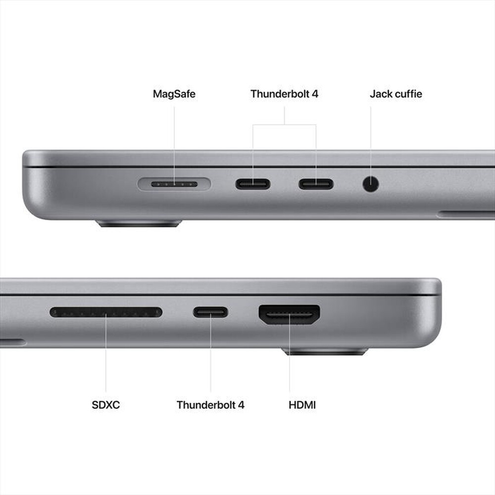 "APPLE - MacBook Pro 16\" M2 Pro core: 12 CPU 19 GPU 1TB-Grigio Siderale"