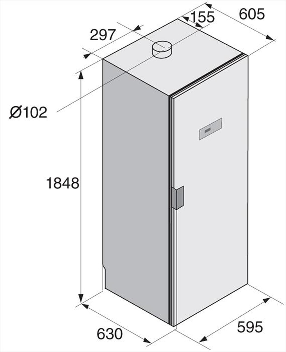 Armadio Freezer mini a basso consumo energetico -22-17 °C 605×635